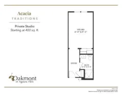 Acacia Private studio suite floor plan