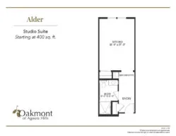 Alder studio suite floor plan