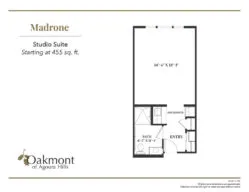 Madrone studio suite floor plan