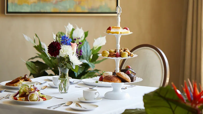 luxury desserts on the table