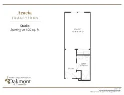 Acacia Studio floor plan