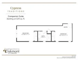 Cypress companion suite floor plan