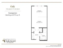 Oak companion suite floor plan
