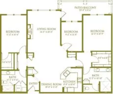 Naples three bedroom floor plan