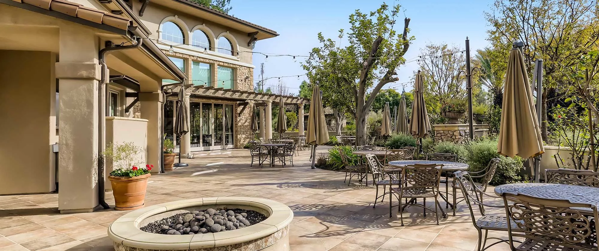 Capriana outdoor dining patio