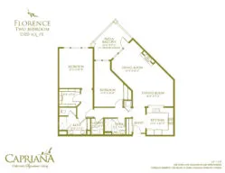 Florence two bedroom floor plan
