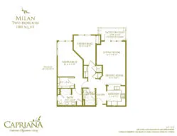 Milan two bedroom floor plan