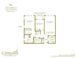Palermo Two bedroom floor plan