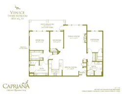 Venice three bedroom floor plan