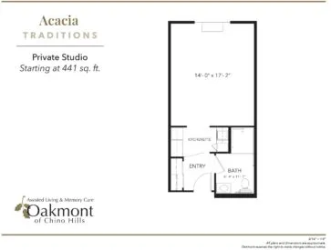 Acacia studio floor plan