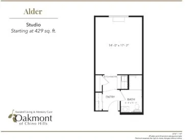 Alder studio floor plan