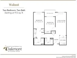 Walnut two bedroom floor plan