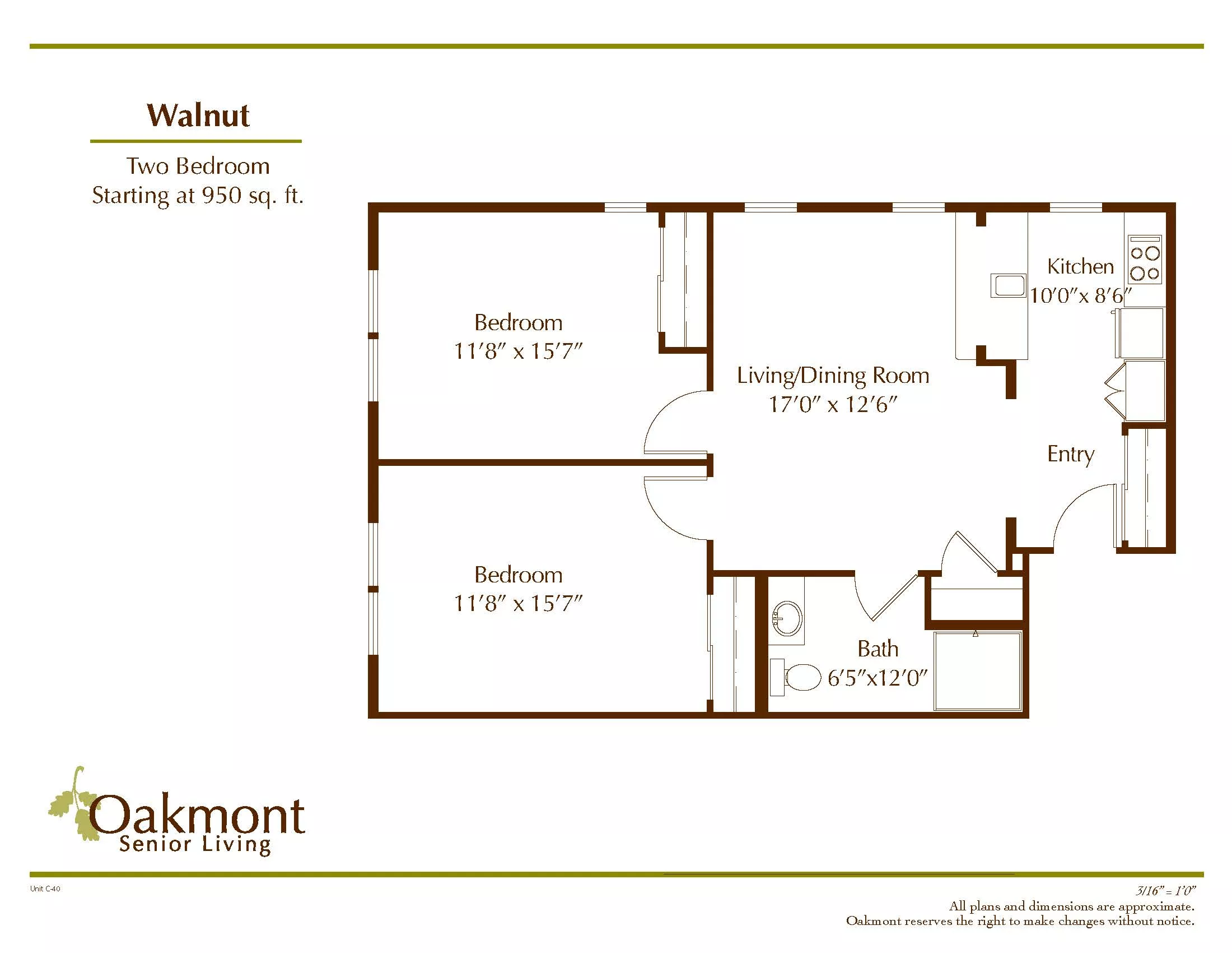 Walnut floor plan