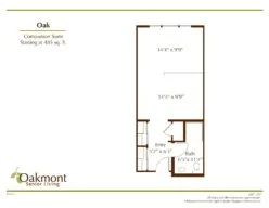 Oak floor plan