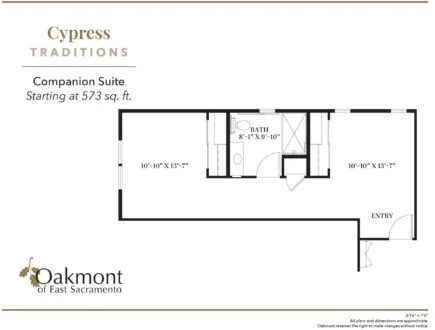Cypress Companion Suite floor plan