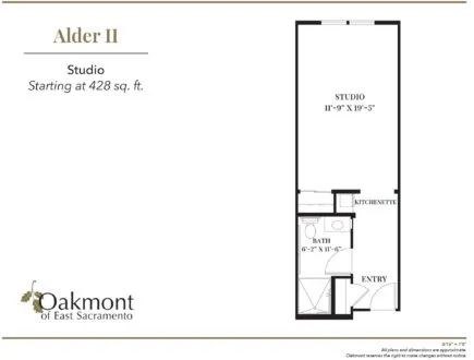 Alder Studio floor plan