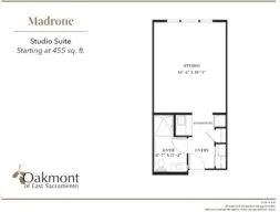 Madrone Studio Suite floor plan