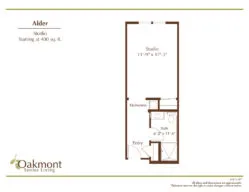 Alder Studio floor plan