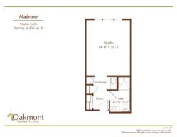 Madrone Studio Suite floor plan
