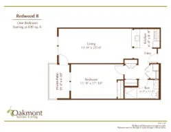 Redwood II one bedroom