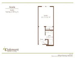 Acacia Studio floor plan