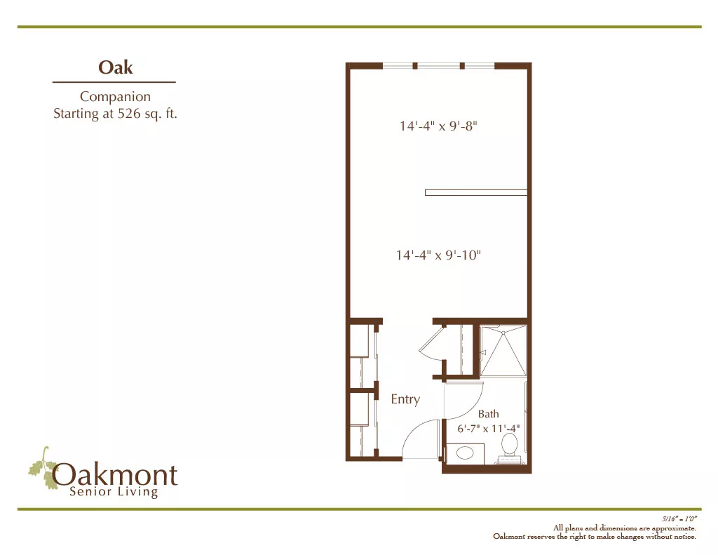 Oak Companion Suite floor plan