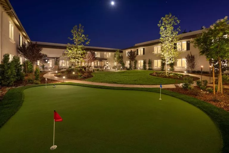 El Dorado Hills outdoor golf course by night