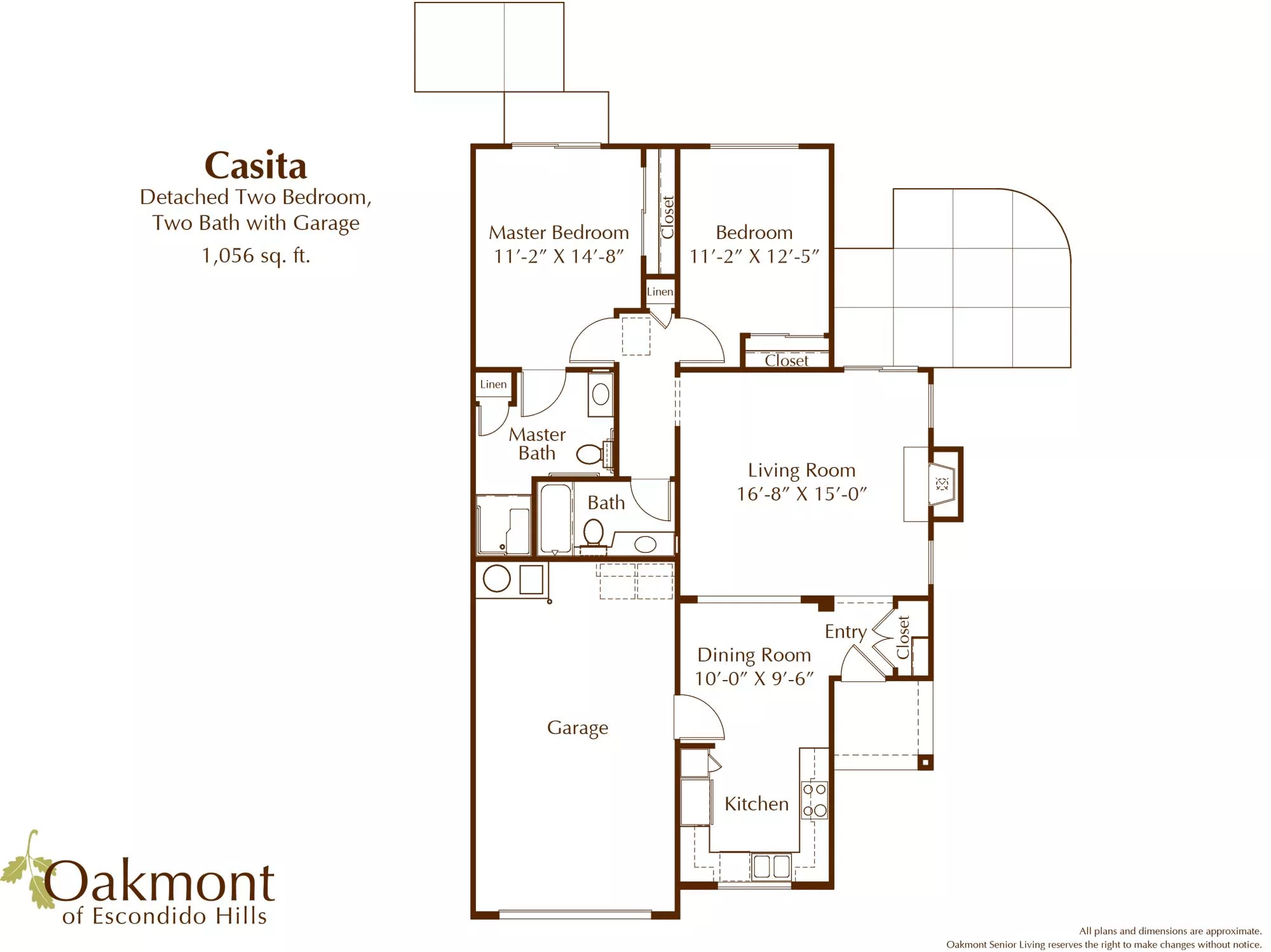 Casita Two Bedroom floor plan