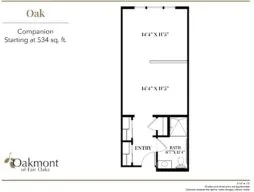 Oak companion suite floor plan