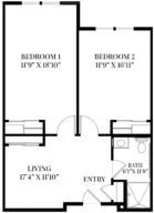 Olive Semi private suite floor plan