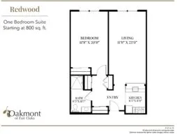 Redwood one bedroom suite with balcony