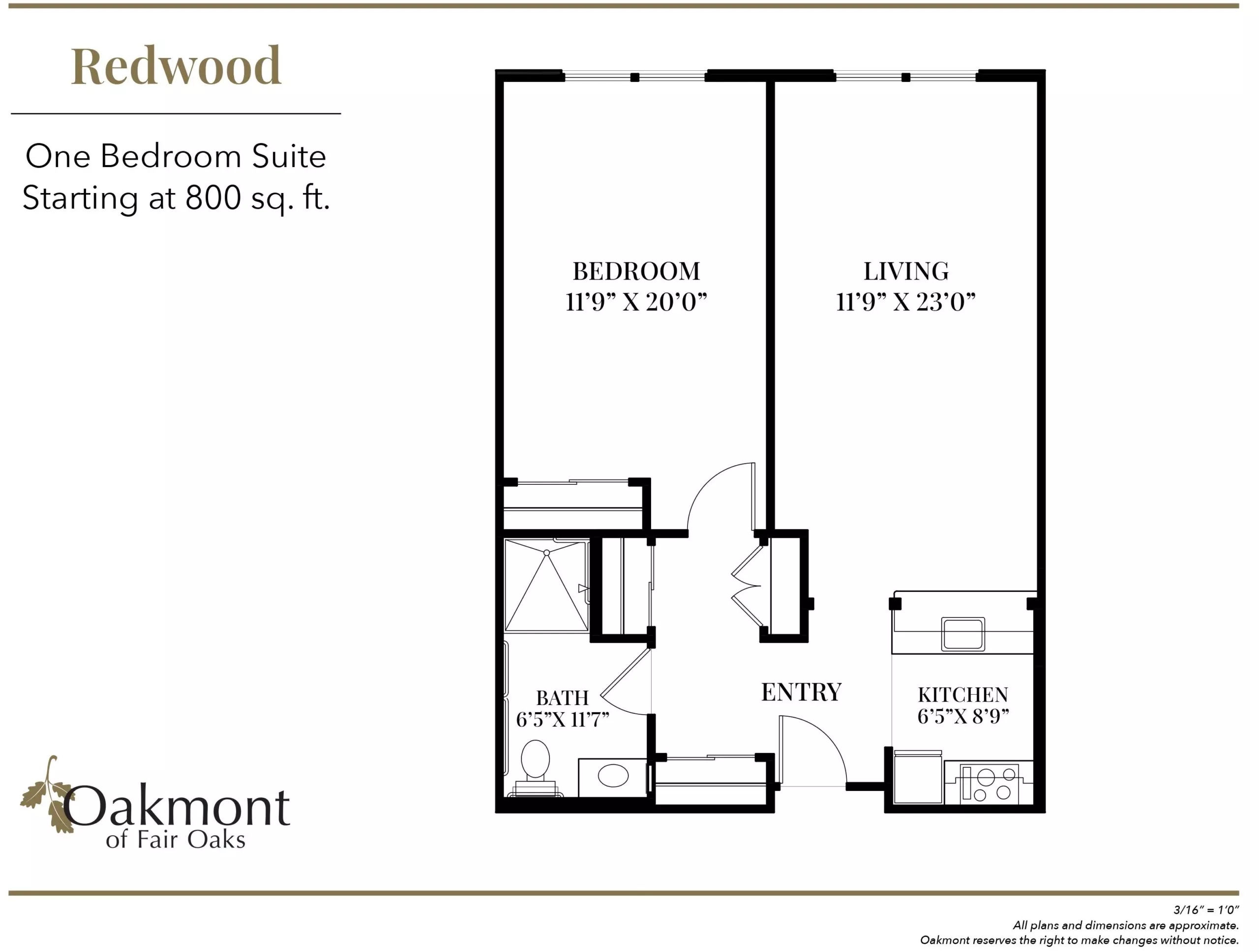 Redwood one bedroom suite with balcony