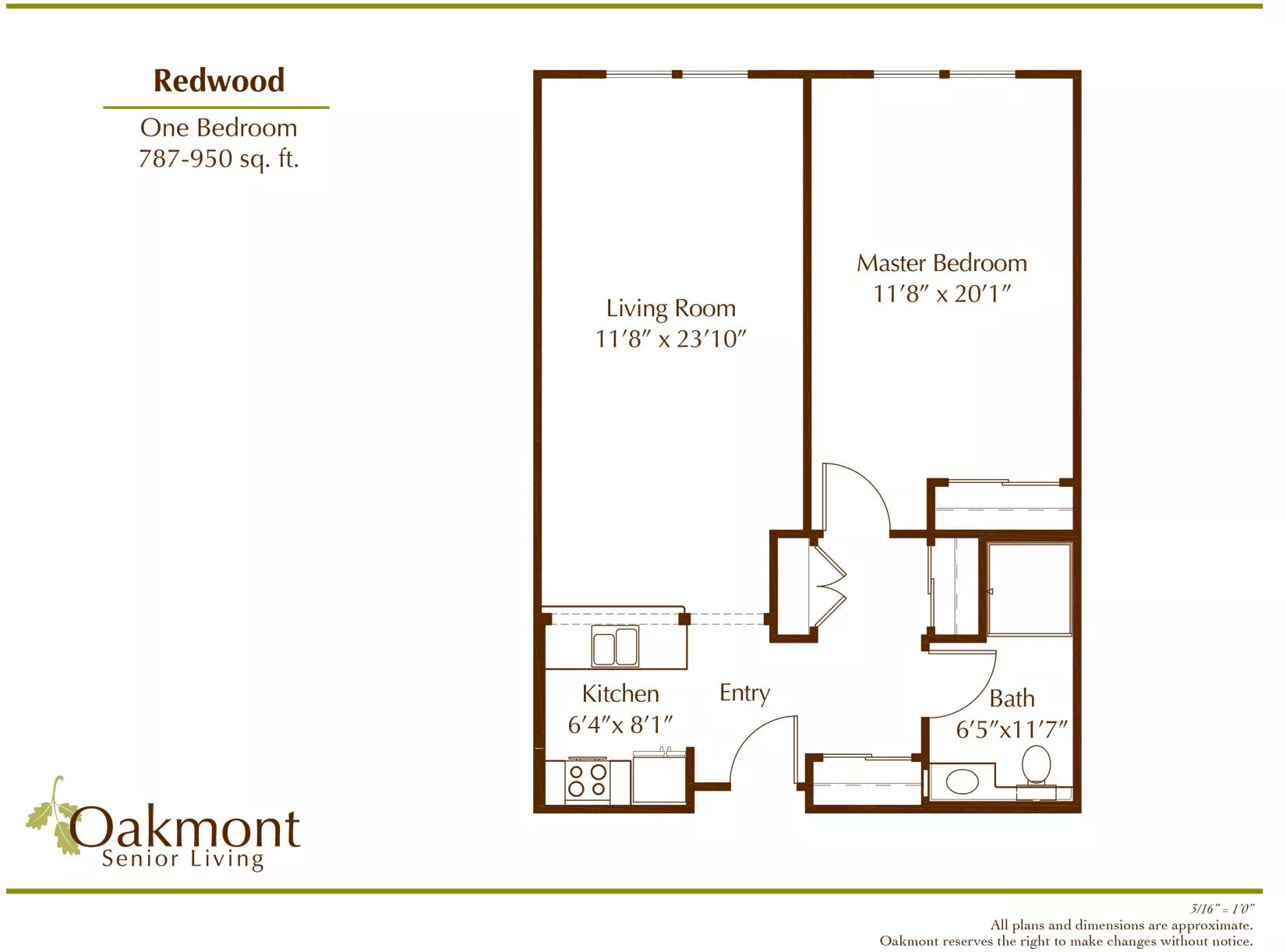 Assisted Living Redwood floor plan