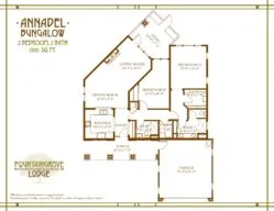 Annadel Two Bedroom two bath floor plan