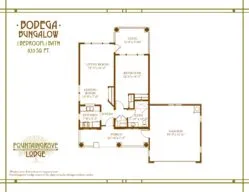 Bodega one bedroom one bath floor plan