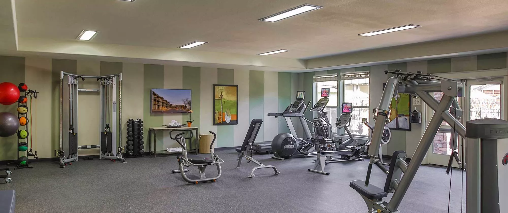 Fountaingrove Lodge fitness room exercise equipment