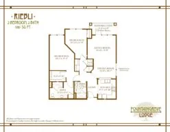 Riebli Two Bedroom and Two Bath floor plan
