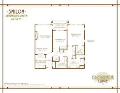 Shiloh Two Bedroom and Two Bath floor plan