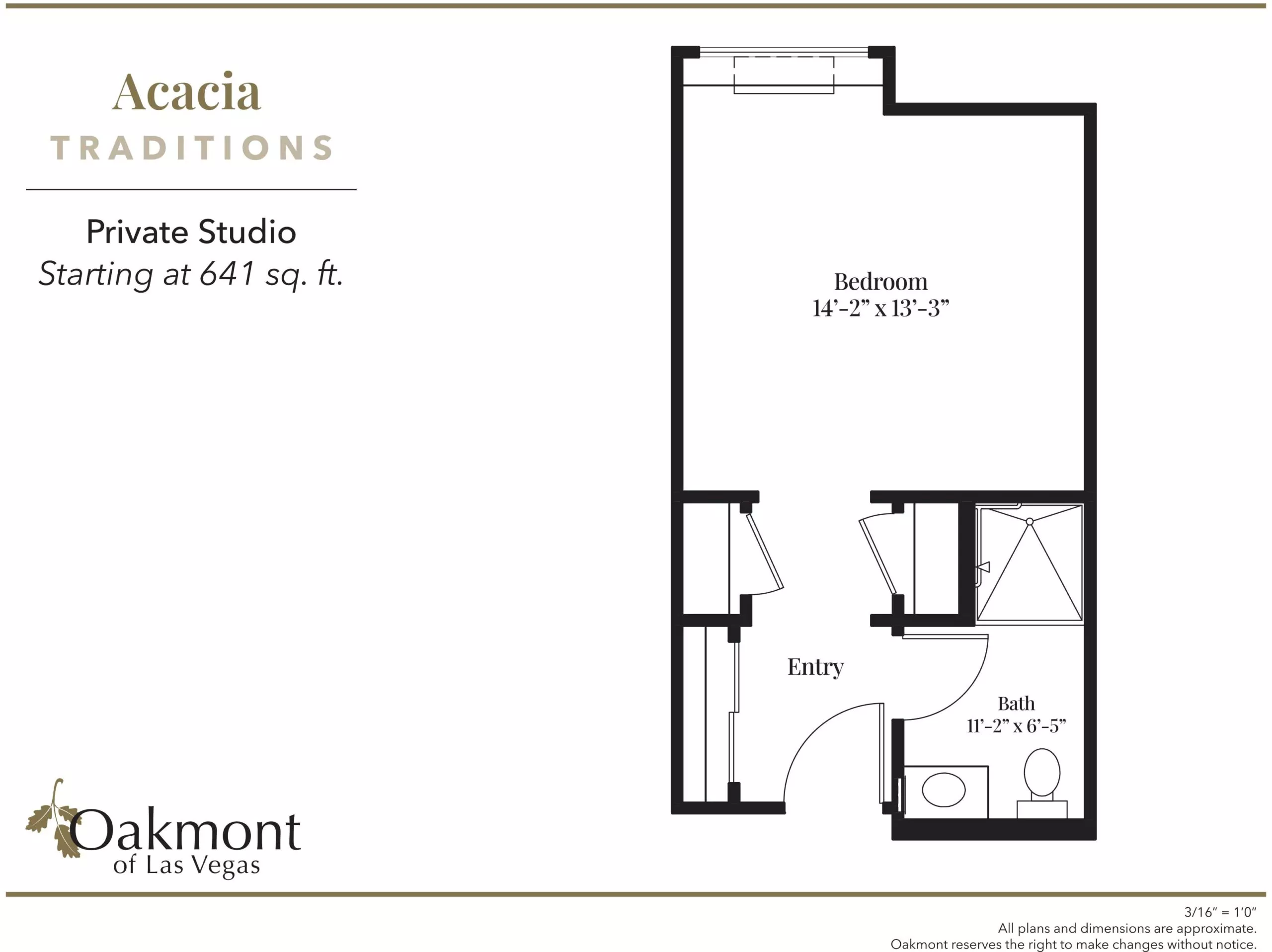Acacia private studio floor plan