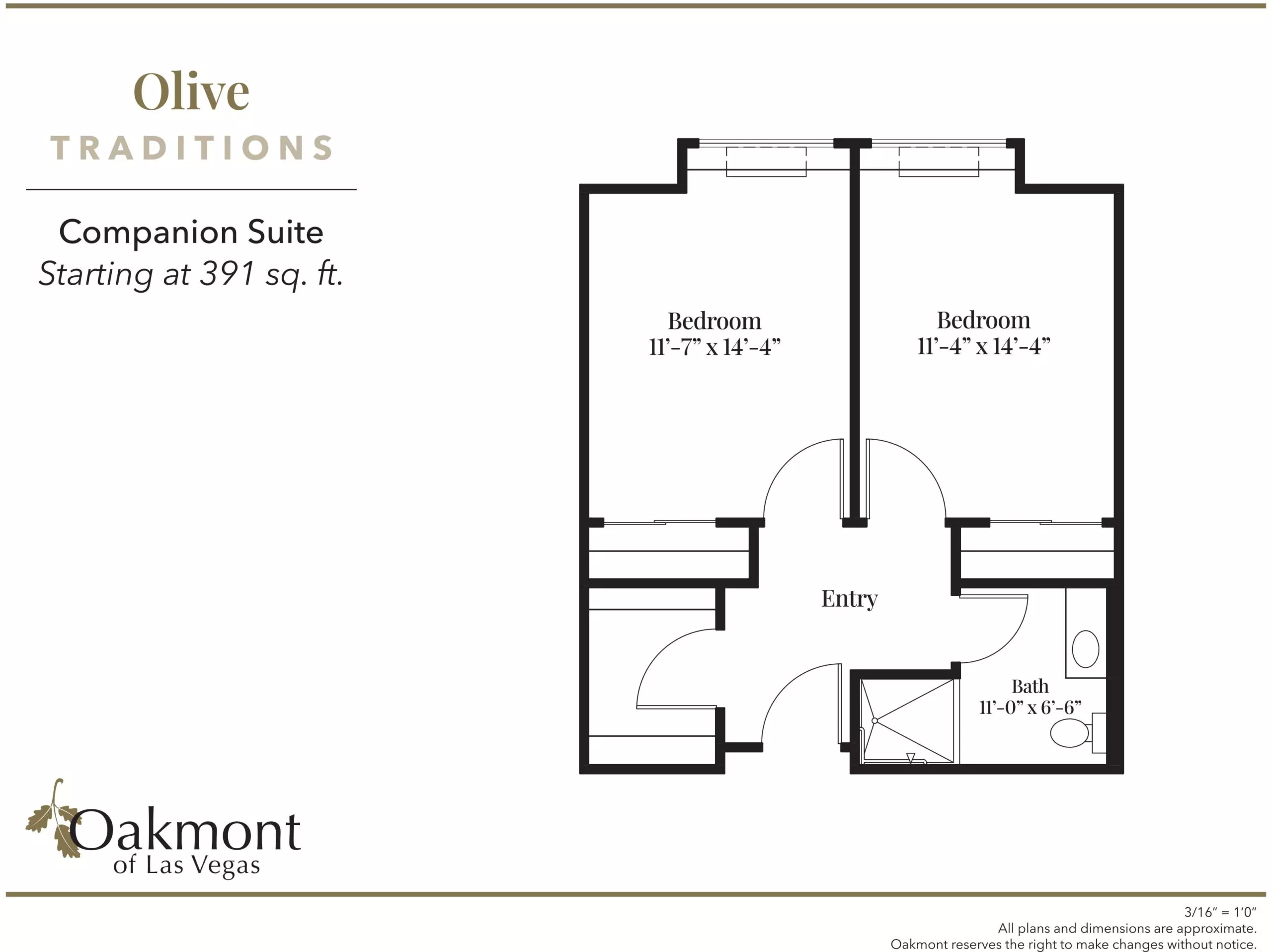 Olive companion suite floor plan