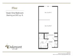 Pine one bedroom floor plan