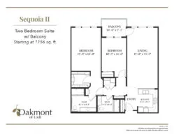 Sequoia two bedroom suite with balcony