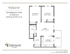Walnut II Two Bedroom Suite with Balcony
