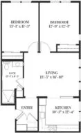 Walnut two bedroom suite floor plan