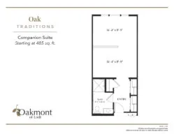 Oak companion suite floor plan