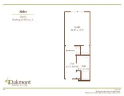 Alder Studio floor plan