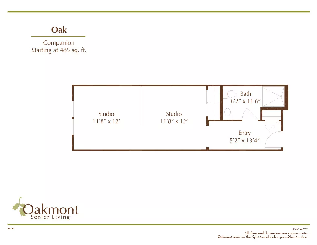 Oak companion floor plan
