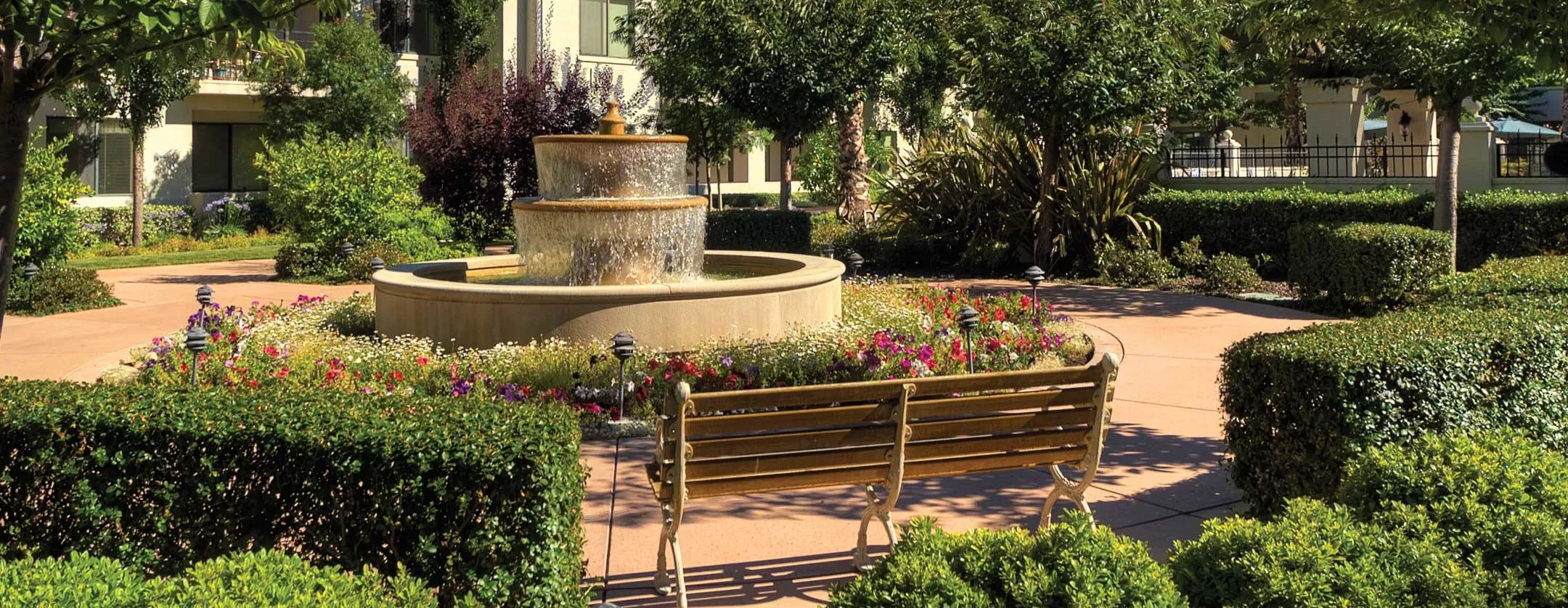 Montecito Fountain in garden