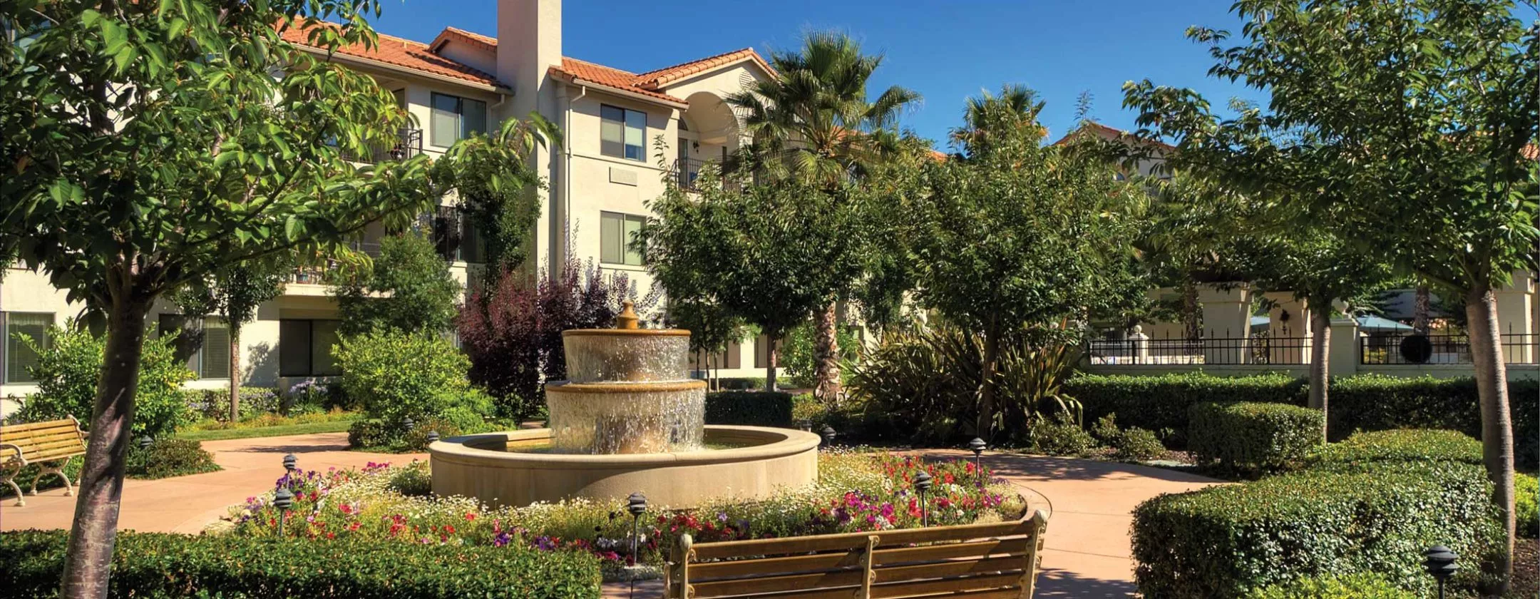 Montecito garden with fountain