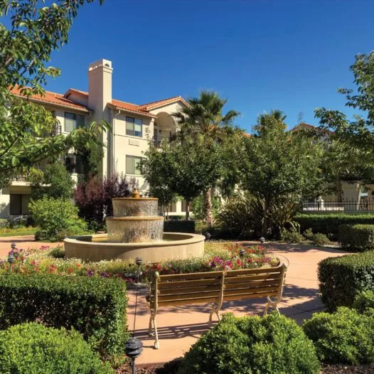 Montecito garden with fountain